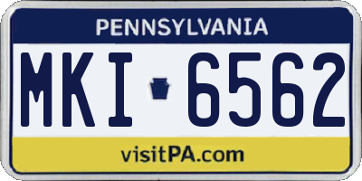 PA license plate MKI6562
