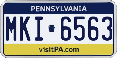 PA license plate MKI6563