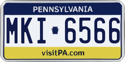 PA license plate MKI6566