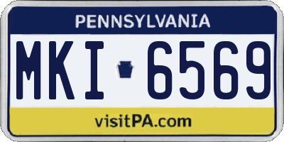 PA license plate MKI6569