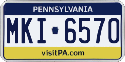 PA license plate MKI6570