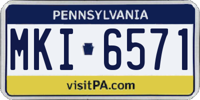PA license plate MKI6571