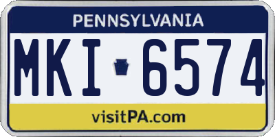 PA license plate MKI6574