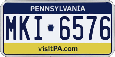 PA license plate MKI6576