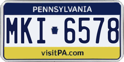 PA license plate MKI6578