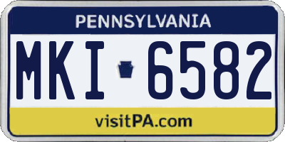 PA license plate MKI6582