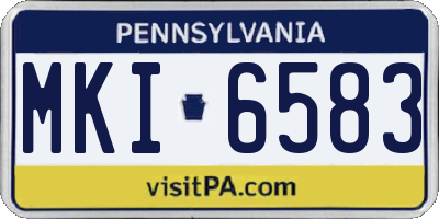 PA license plate MKI6583