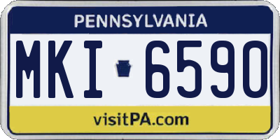 PA license plate MKI6590