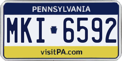 PA license plate MKI6592