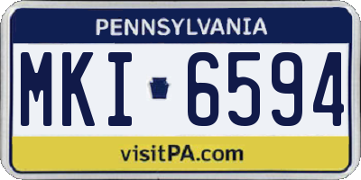 PA license plate MKI6594