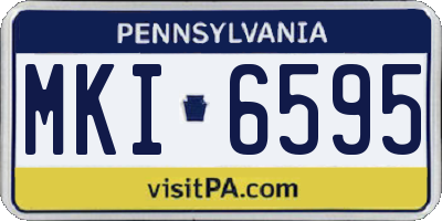 PA license plate MKI6595
