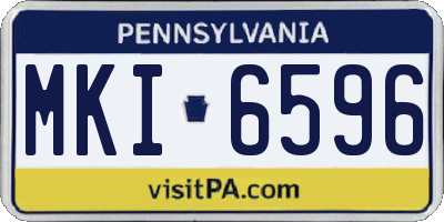 PA license plate MKI6596