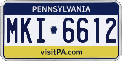 PA license plate MKI6612