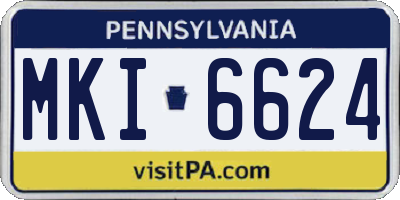 PA license plate MKI6624