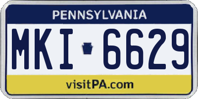 PA license plate MKI6629