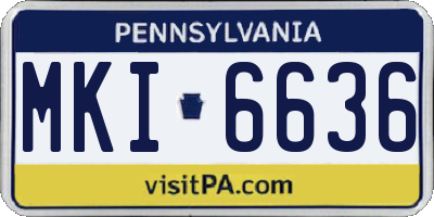PA license plate MKI6636
