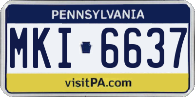 PA license plate MKI6637