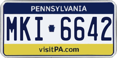 PA license plate MKI6642