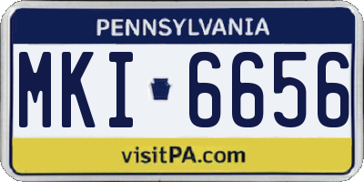 PA license plate MKI6656
