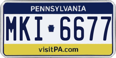 PA license plate MKI6677