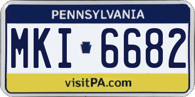 PA license plate MKI6682