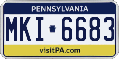 PA license plate MKI6683