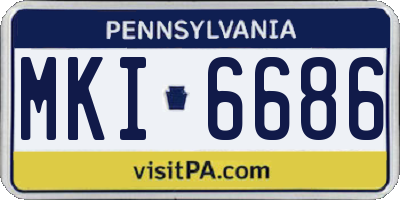 PA license plate MKI6686