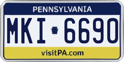 PA license plate MKI6690