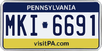 PA license plate MKI6691