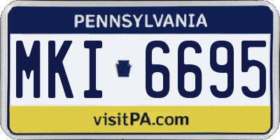 PA license plate MKI6695