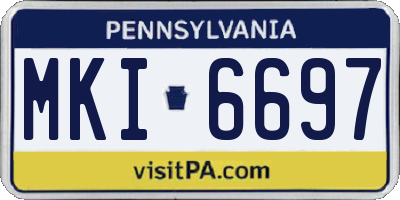 PA license plate MKI6697