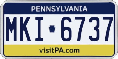 PA license plate MKI6737
