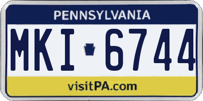 PA license plate MKI6744