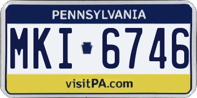 PA license plate MKI6746