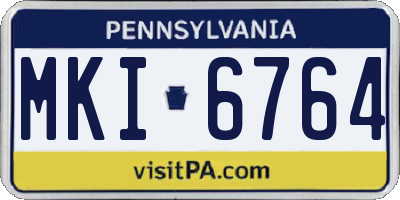 PA license plate MKI6764