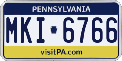PA license plate MKI6766