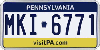 PA license plate MKI6771