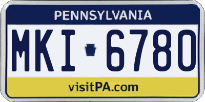 PA license plate MKI6780