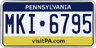 PA license plate MKI6795