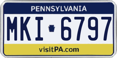 PA license plate MKI6797