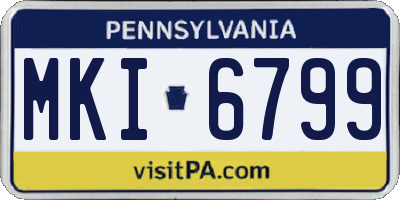 PA license plate MKI6799