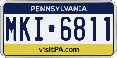 PA license plate MKI6811