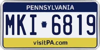 PA license plate MKI6819