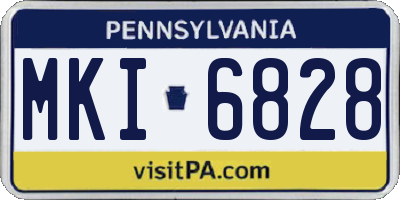 PA license plate MKI6828