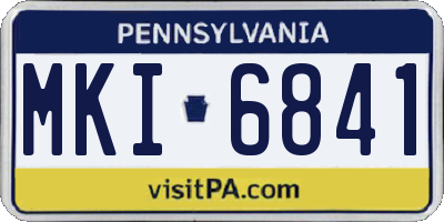 PA license plate MKI6841