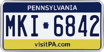 PA license plate MKI6842