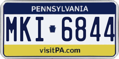 PA license plate MKI6844