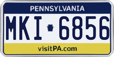 PA license plate MKI6856