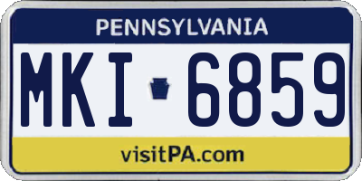 PA license plate MKI6859