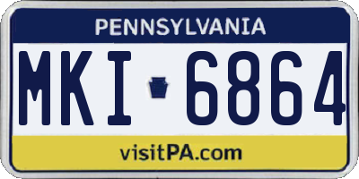 PA license plate MKI6864
